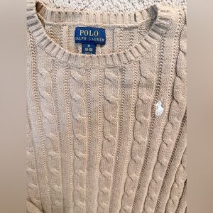 Polo by Ralph Lauren Beige Cable Knit Sweater